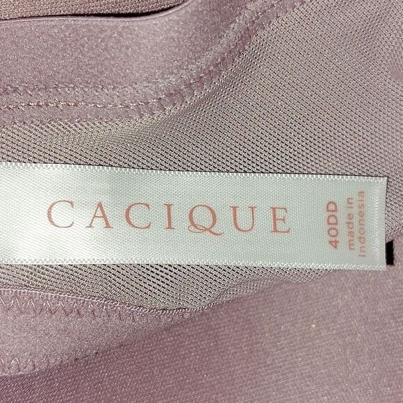 NWOT Cacique Women's Sexy Plus Boost Plunge Bra With Lace Elderberry Size 40DD - Picture 12 of 14